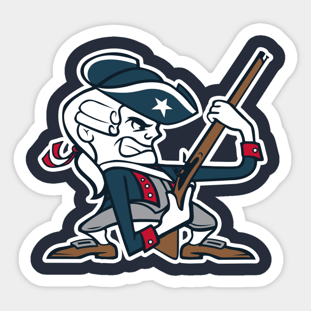 Fighting New England Patriots Notre Dame Mashup Design Sticker by stayfrostybro